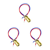 6mm 650nm 5mW Red Laser Diode Module for Arduino & Raspberry Pi — 3-Pack; 3 complete units shown