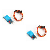 DHT11 Temperature & Humidity Sensor for Arduino & Raspberry Pi — 2-Pack; 2 complete units shown