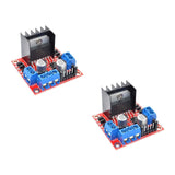 L298N Motor Driver Board for Arduino & Raspberry Pi DC and Stepper Motors — 2-Pack; 2 complete units shown