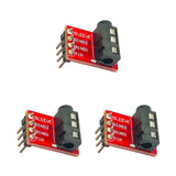 Pre-Soldered 3.5mm Stereo Audio Jack Breakout Board for Arduino & Raspberry Pi — 3-Pack; 3 complete units shown