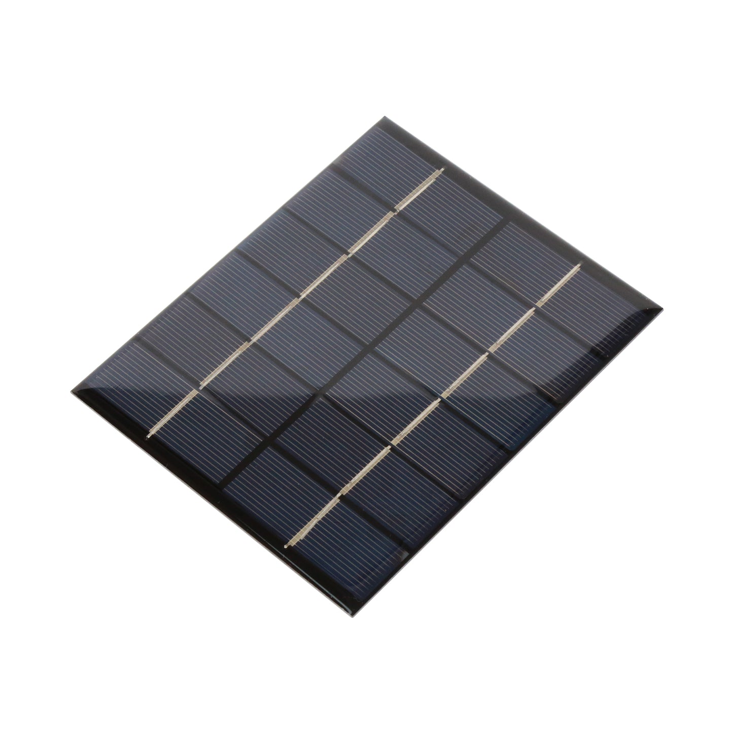 110 x 136mm 6V 2W solar panel showing solar cells and wiring detail