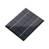 110 x 136mm 6V 2W solar panel showing solar cells and wiring detail