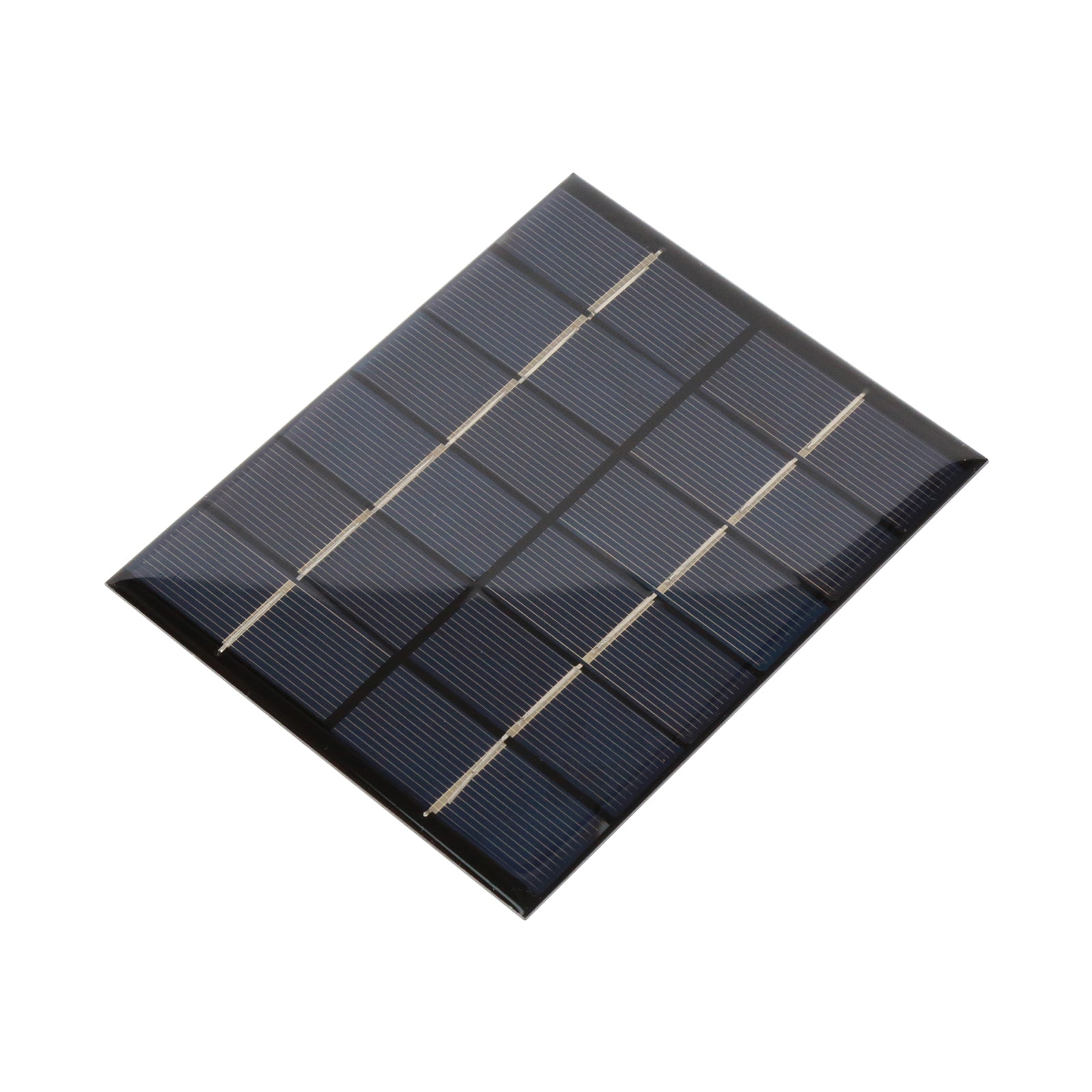 110 x 136mm 6V 2W solar panel showing solar cells and wiring detail