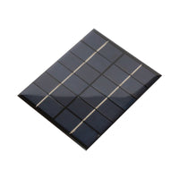 110 x 136mm 6V 2W solar panel showing solar cells and wiring detail