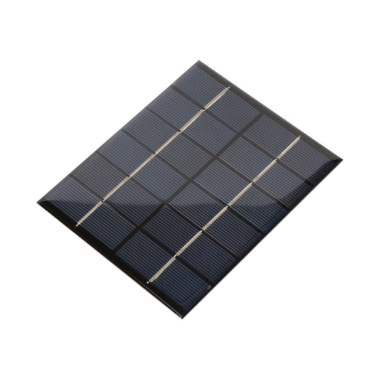 110 x 136mm 6V 2W solar panel showing solar cells and wiring detail