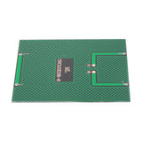Backside closeup of 110x136mm 6V 2W solar panel showing circuit pattern and solder points