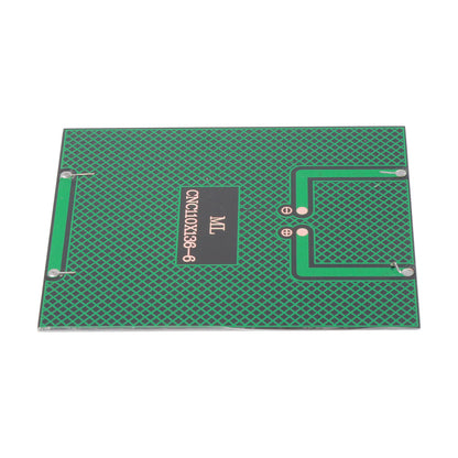 Backside closeup of 110x136mm 6V 2W solar panel showing circuit pattern and solder points