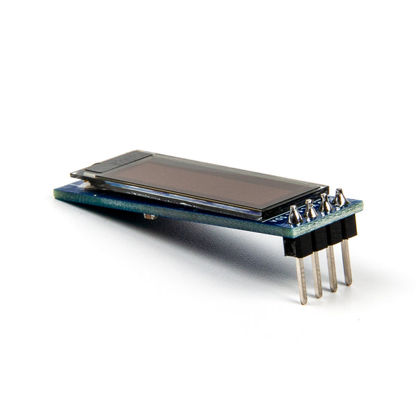 Compact SSD1306 0.91 inch 128x32 I2C OLED display module with pins for Arduino Raspberry Pi and ESP32