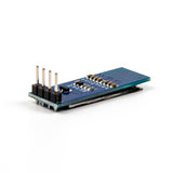 Side view of SSD1306 0.91 inch 128x32 I2C OLED display module with pins and circuit components