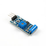 SW-420 vibration sensor module with adjustable potentiometer and three-pin connector for Arduino projects