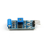 SW-420 vibration sensor module with adjustable sensitivity for Arduino projects showing components and pins