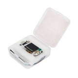 SX1262 ESP32-S3 development board with 0.96 inch blue OLED in protective foam inside a clear plastic case