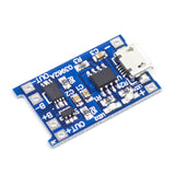 TP4056 1A lithium polymer battery charging board with micro USB port and current protection circuitry