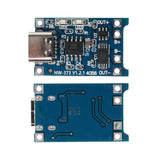 TP4056 1A LiPo battery charging board with USB Type-C port showing front and back sides