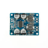 TPA3118 PBTL single digital amplifier board with capacitors and inductors on blue PCB