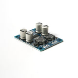 TPA3118 PBTL single digital amplifier board with capacitors and inductors on blue PCB