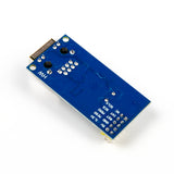 Back side of W5500 SPI Ethernet network module showing solder points and pin labels for Arduino and ESP32