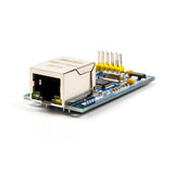 W5500 SPI Ethernet network module showing RJ45 port and pin headers for Arduino and ESP32