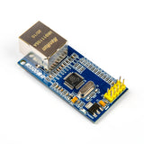 W5500 SPI Ethernet network module with RJ45 connector and pin headers for Arduino and ESP32 projects