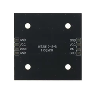 Back side of WS2812B 5x5 RGB LED matrix module showing pin labels and mounting holes