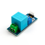 ZMPT101B AC single-phase voltage sensor module with blue transformer and green terminal block for Arduino and ESP32