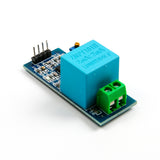 ZMPT101B AC single-phase voltage sensor module with blue transformer and green terminal block for Arduino and ESP32